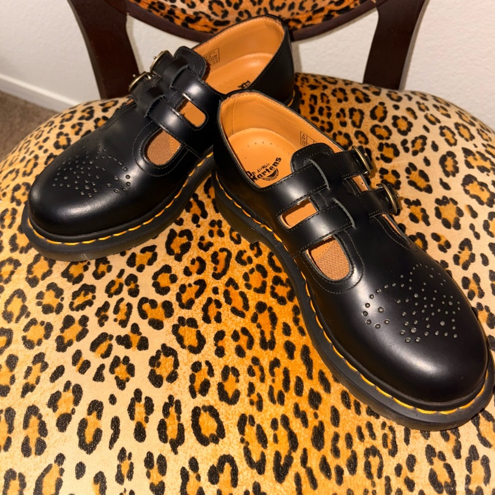 Dr. Martens Black Double Strap Mary Janes